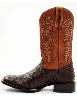 Cody James Men's Sienna Genuine Ostrich Exotic Western Boots - Broad Square Toe  -Ariat Store 2000371861 200 P3