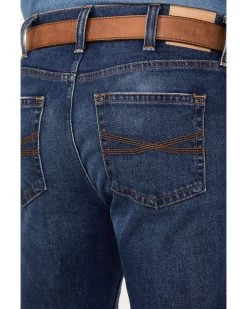 Blue Ranchwear Men's Montana Medium Wash Stackable Straight Stretch Denim Jeans -Ariat Store 2000373438 414 P4