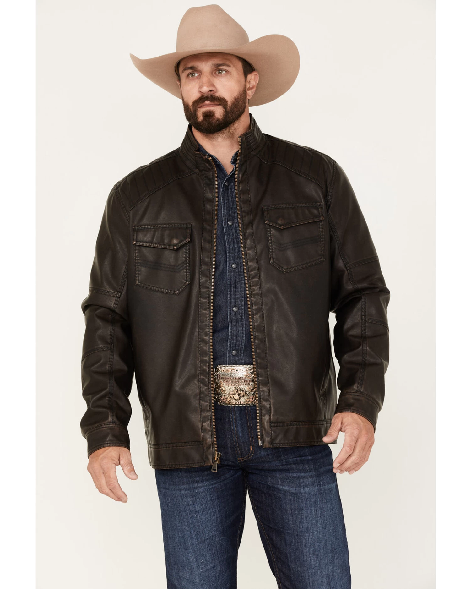 Cody James Men's Houston Distressed Moto Jacket 1 Cody James Men's Houston Distressed Moto Jacket