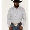 Gibson Men's Lava Lamp Floral Print Button Down Western Shirt 