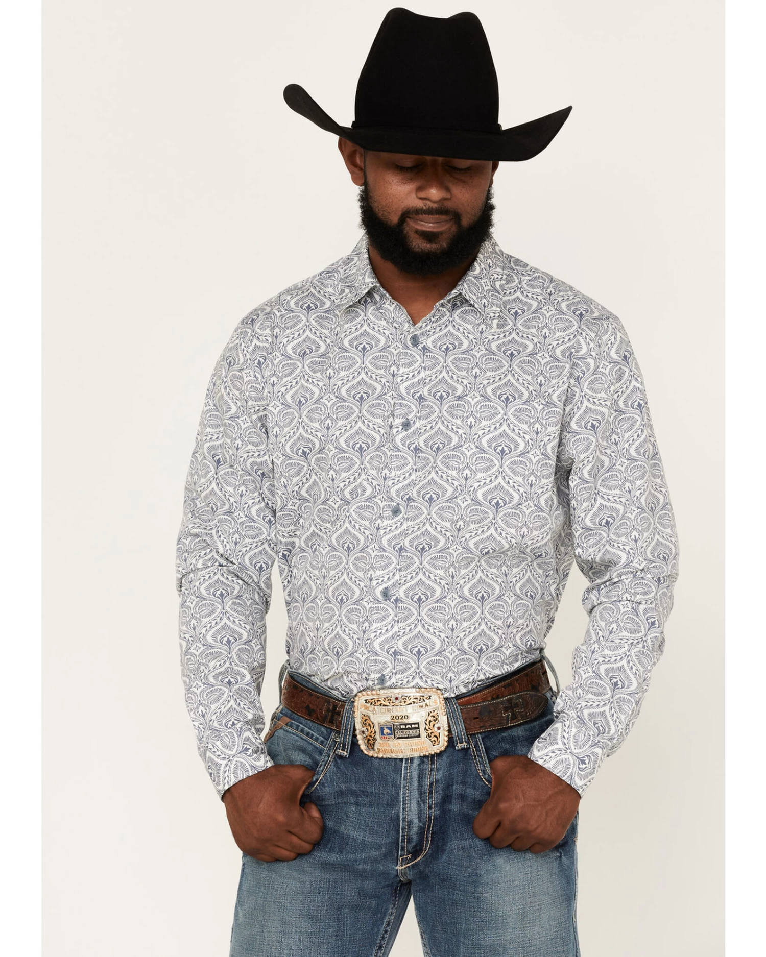 Gibson Men's Lava Lamp Floral Print Button Down Western Shirt 1 Gibson Men's Lava Lamp Floral Print Button Down Western Shirt