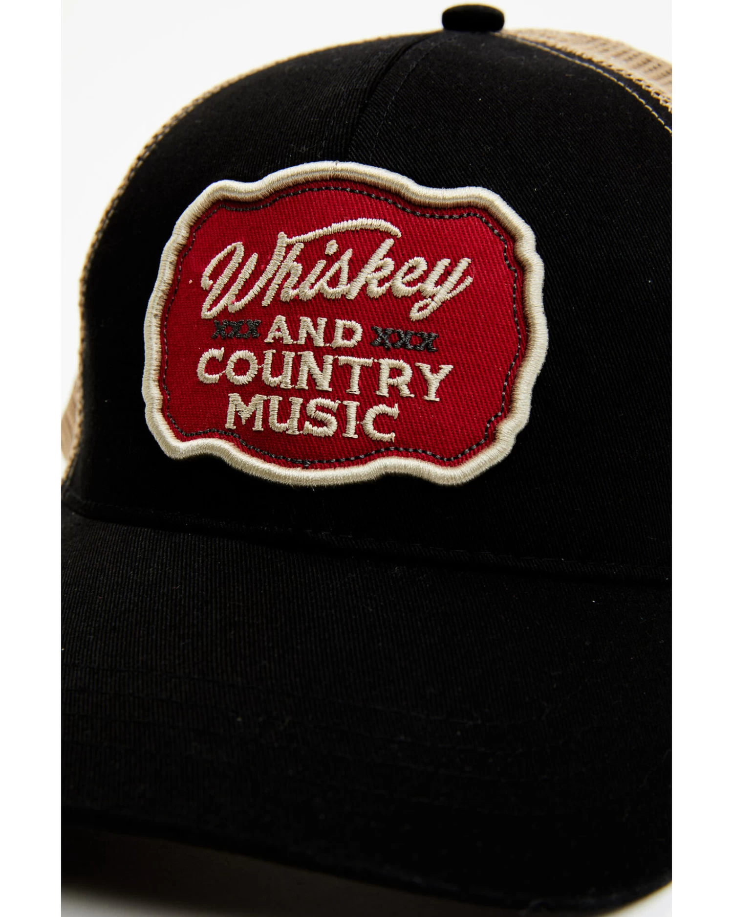 Moonshine Spirit Men's Whiskey & Country Embroidered Patch Mesh Back Ball Cap 2 Moonshine Spirit Men's Whiskey & Country Embroidered Patch Mesh Back Ball Cap - Image 2