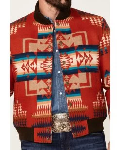 Pendleton Men's Gorge All-Over Print Quilted Snap Bomber Jacket  -Ariat Store 2000374612 600 P3