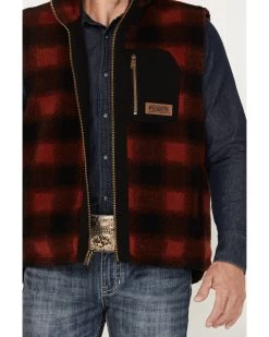 Pendleton Men's Ridgeline Buffalo Checker Fleece Vest -Ariat Store 2000374618 600 P3