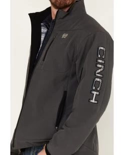 Cinch Men's Solid Logo Sleeve Zip-Front Softshell Jacket  -Ariat Store 2000375174 020 P3