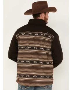 Cinch Men's Color-Block Southwestern Print Logo Zip-Front Softshell Jacket  -Ariat Store 2000375180 200 P4