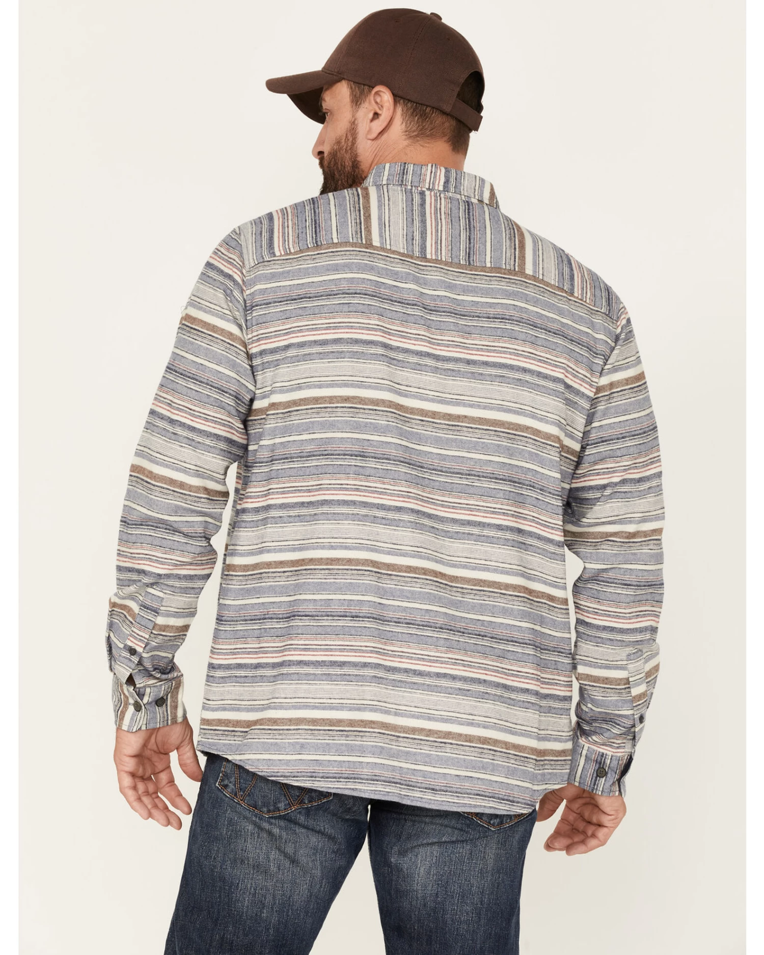 North River Men's Stripe Long Sleeve Button Down Flannel Shirt 4 North River Men's Stripe Long Sleeve Button Down Flannel Shirt - Image 4