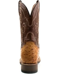 Dan Post Men's Saddle Hand Quill Ostrich Western Boots - Broad Square Toe -Ariat Store 2000375985 280 P5
