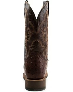 Dan Post Men's Alamosa Hand Ostrich Quill Western Boots - Broad Square Toe -Ariat Store 2000375987 200 P5