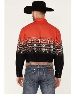 Panhandle Men's Southwestern Boarder Print Long Sleeve Snap Shirt 7 Panhandle Men's Southwestern Boarder Print Long Sleeve Snap Shirt -Ariat Store 2000376177 600 P4