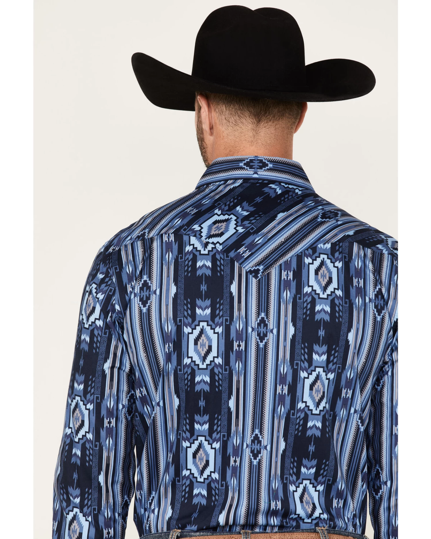 Rock & Roll Denim Men's Southwestern Stretch Long Sleeve Snap Shirt 4 Rock & Roll Denim Men's Southwestern Stretch Long Sleeve Snap Shirt - Image 4