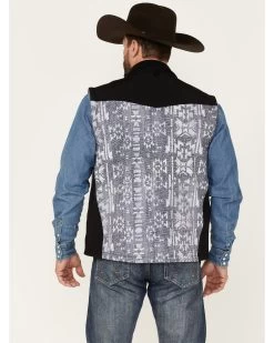 HOOey Men's Southwestern Color-Block Print Zip-Front Softshell Vest -Ariat Store 2000376722 022 P4
