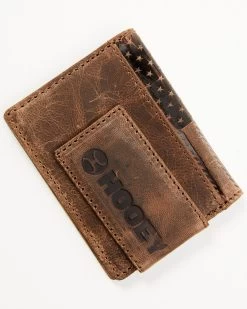 Hooey Men's Brown Liberty Rope Embossed Bi-Fold Money Clip Wallet -Ariat Store 2000376892 200 P3