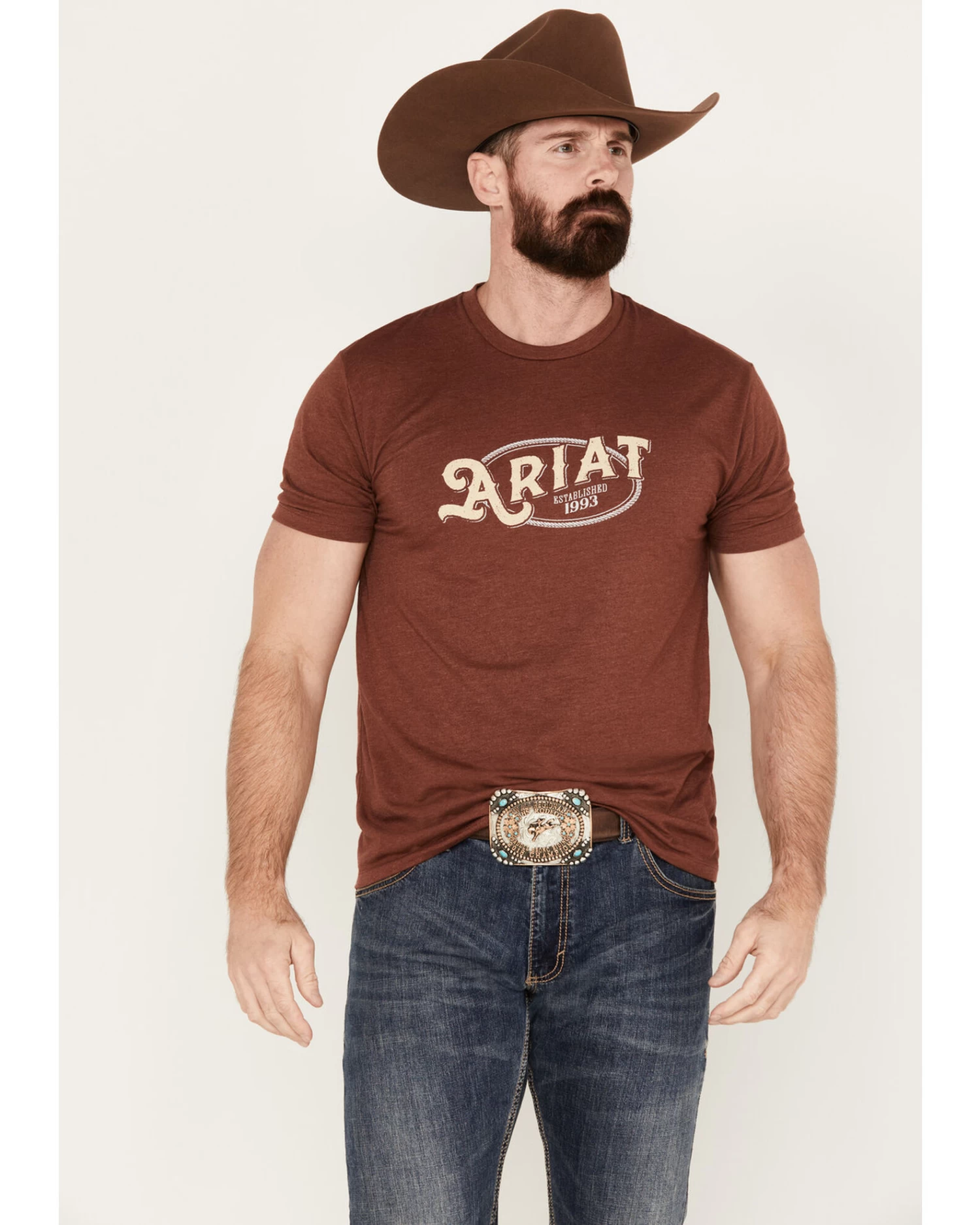 Ariat Men's Rope Oval Short Sleeve Graphic T-Shirt 1 Ariat Men's Rope Oval Short Sleeve Graphic T-Shirt