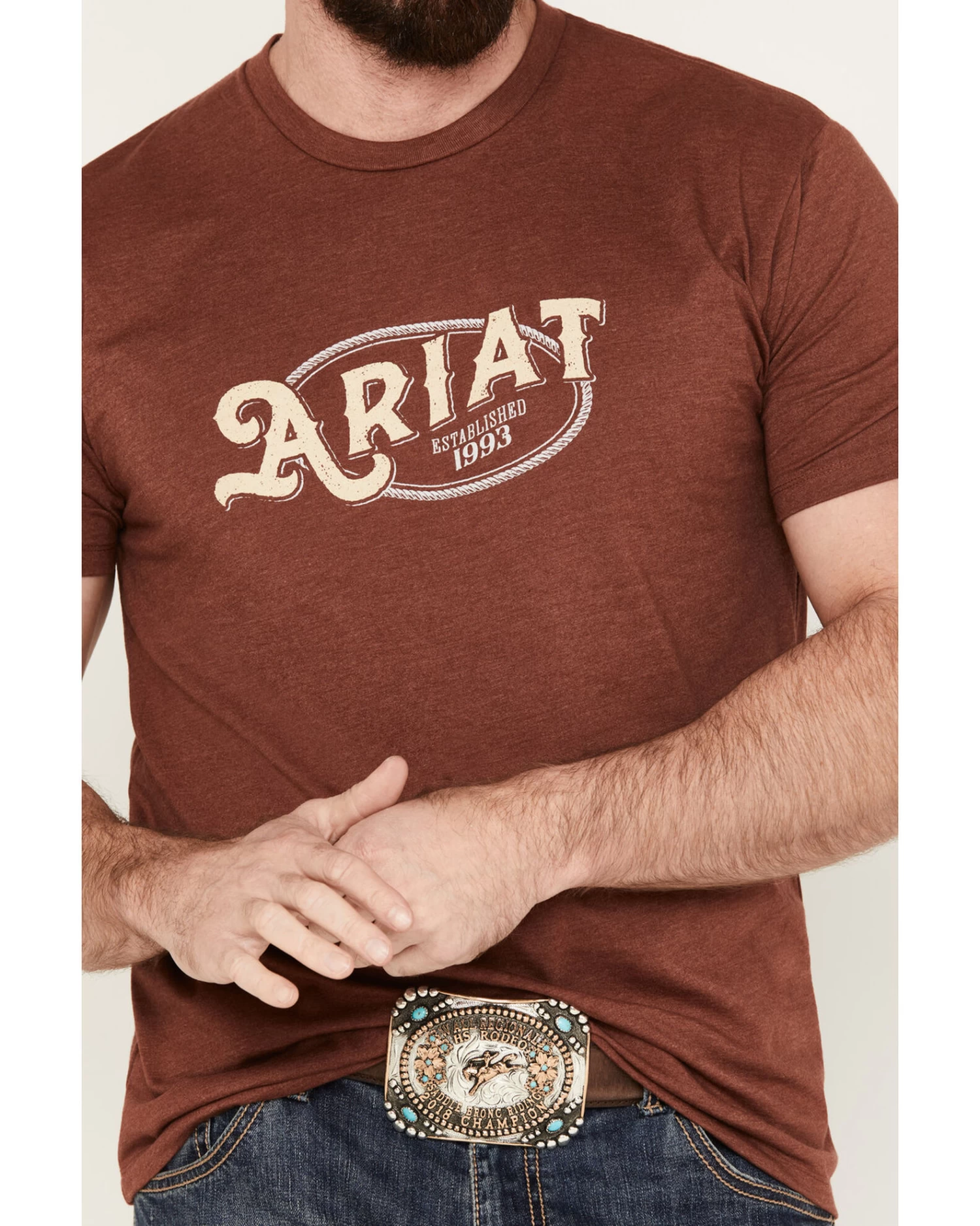 Ariat Men's Rope Oval Short Sleeve Graphic T-Shirt 3 Ariat Men's Rope Oval Short Sleeve Graphic T-Shirt - Image 3