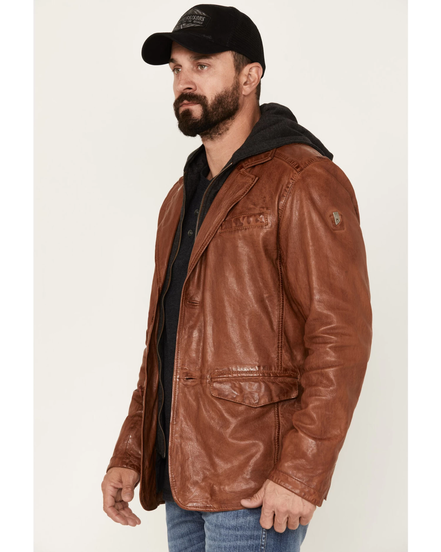 Mauritius Men's Leather Blazer 2 Mauritius Men's Leather Blazer - Image 2