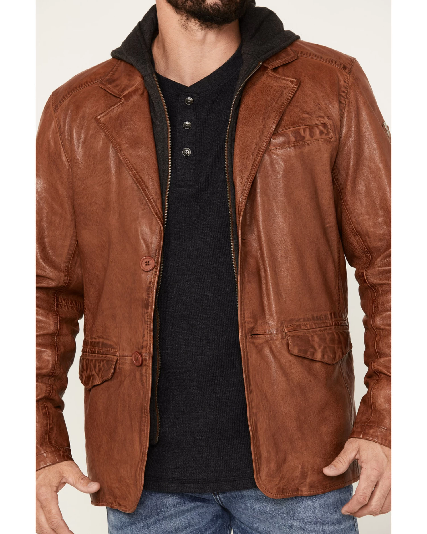 Mauritius Men's Leather Blazer 3 Mauritius Men's Leather Blazer - Image 3