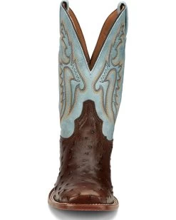 Tony Lama Men's Castillo Exotic Ostrich Western Boots - Broad Square Toe -Ariat Store 2000379338 200 P4