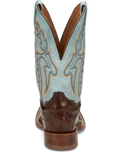 Tony Lama Men's Castillo Exotic Ostrich Western Boots - Broad Square Toe -Ariat Store 2000379338 200 P5