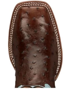 Tony Lama Men's Castillo Exotic Ostrich Western Boots - Broad Square Toe -Ariat Store 2000379338 200 P6