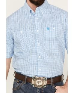 George Strait By Wrangler Men's Plaid Button-Down Western Shirt -Ariat Store 2000379999 400 P3