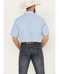 George Strait By Wrangler Men's Plaid Button-Down Western Shirt -Ariat Store 2000379999 400 P4