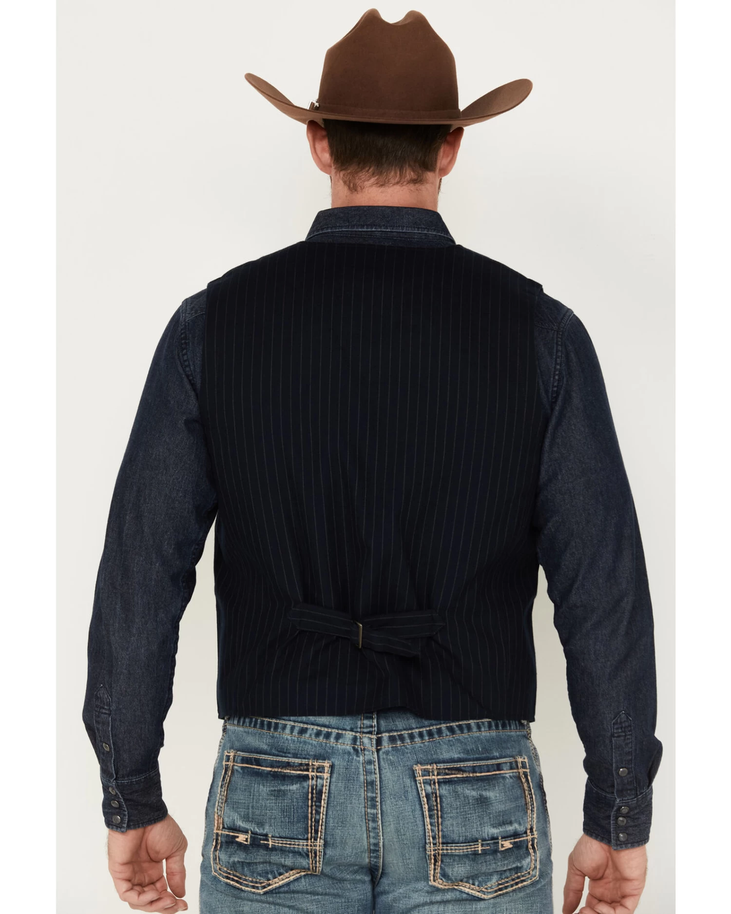 Moonshine Spirit Men's Pinstripe Capone Wool Vest 4 Moonshine Spirit Men's Pinstripe Capone Wool Vest - Image 4