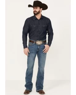 Cody James Men's Light A Shuck Medium Wash Relaxed Bootcut Stretch Denim Jeans 