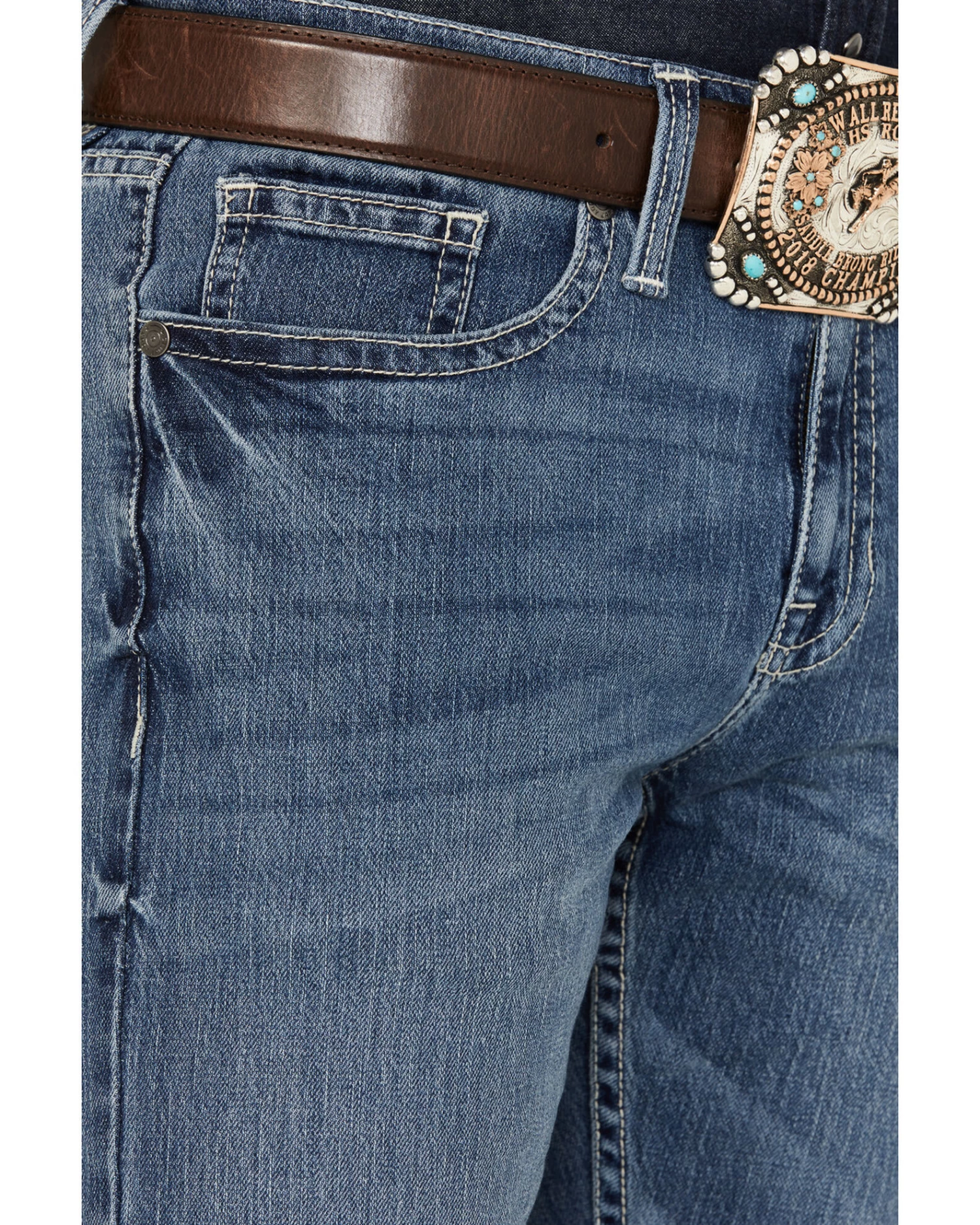 Cody James Men's Shootout Medium Wash Slim Straight Stretch Denim Jeans 2 Cody James Men's Shootout Medium Wash Slim Straight Stretch Denim Jeans - Image 2