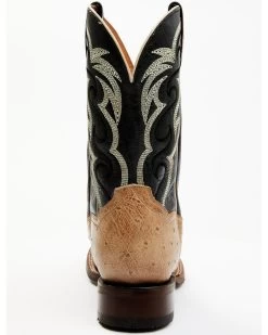 Dan Post Men's Hand Ostrich Quill Western Boots - Broad Square Toe -Ariat Store 2000381788 100 P5