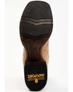 Dan Post Men's Hand Ostrich Quill Western Boots - Broad Square Toe -Ariat Store 2000381788 100 P7