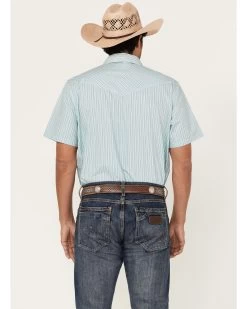 Cody James Men's Agua Dulce Striped Short Sleeve Snap Western Shirt -Ariat Store 2000382771 100 P4