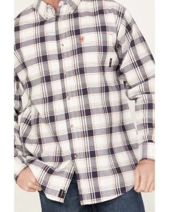 Ariat Men's FR Chiseled Plaid Print Long Sleeve Button Down Work Shirt -Ariat Store 2000384774 941 P3