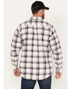 Ariat Men's FR Chiseled Plaid Print Long Sleeve Button Down Work Shirt -Ariat Store 2000384774 941 P4