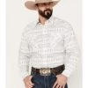 Rough Stock By Panhandle Men's Southwestern Print Long Sleeve Stretch Western Snap Shirt