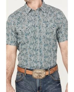 Cody James Men's Crazy Days Paisley Print Short Sleeve Western Snap Shirt -Ariat Store 2000385970 300 P3