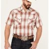 Ely Walker Men's Plaid Short Sleeve Western Snap Shirt