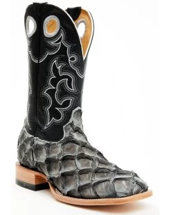 Cody James Men's Exotic Pirarucu Western Boots - Broad Square Toe