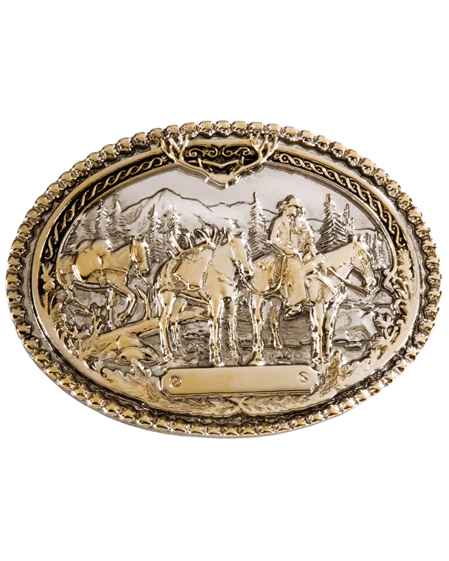 Montana Silversmiths Pack Horse And Rider Buckle 1 Montana Silversmiths Pack Horse And Rider Buckle