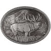 Montana Silversmiths Gunmetal Outdoor Series Wild Elk Carved Buckle