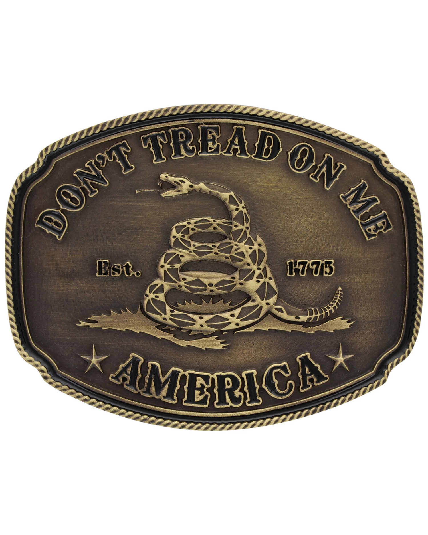 Montana Silversmiths Men's Don't Tread On Me Attitude Buckle 1 Montana Silversmiths Men's Don't Tread On Me Attitude Buckle