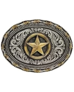 Montana Silversmiths Men's Lone Star Attitude Buckle