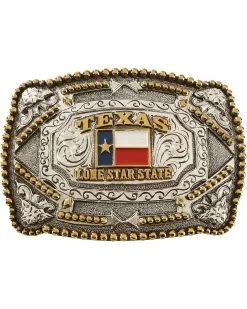 Cody James Red White And Blue Square Texas Belt Buckle